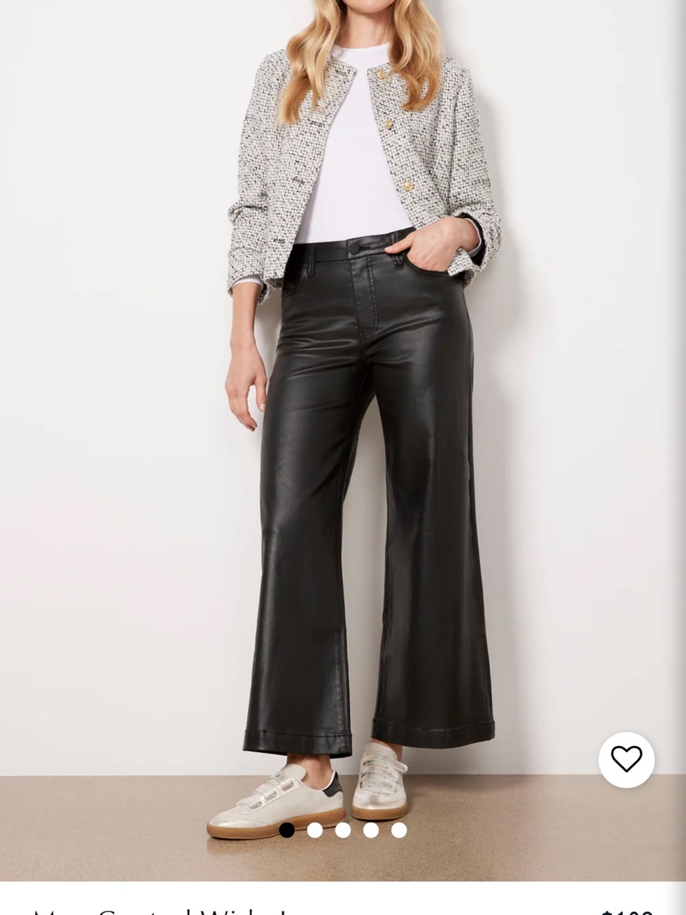Kut from the Kloth Black Wide-Leg Faux Leather Pants